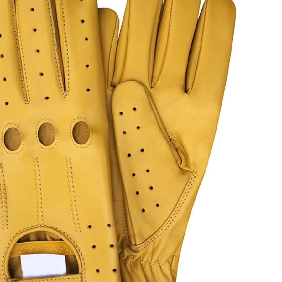 Перчатки из натуральной кожи для мужчин и женщин Роскошные зимние варежки вождения