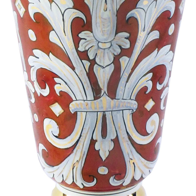Italian pottery home decoration italian style 25 cm ceramic vase hand painted in Italy with pure gold
