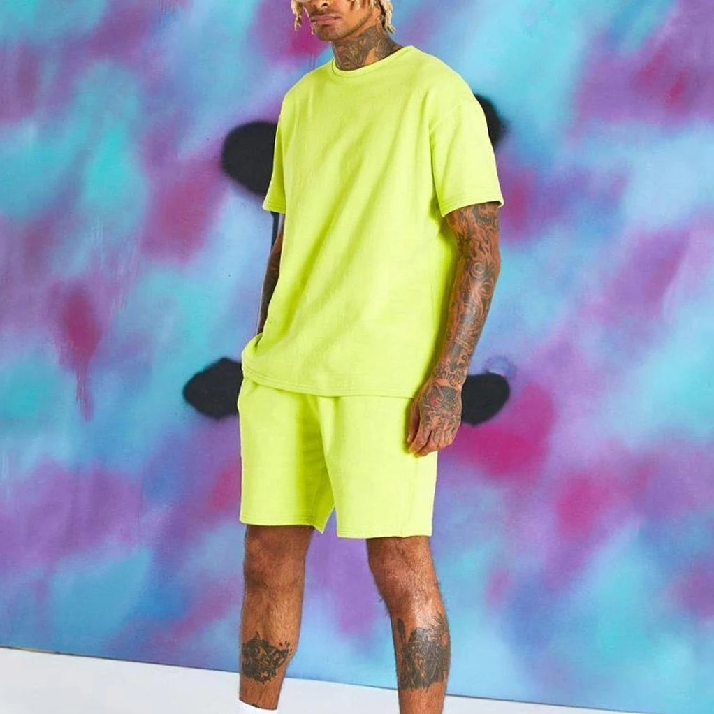 Gym shorts custom shorts two pieces half sleeve t shirts & shorts for couples summer track suits