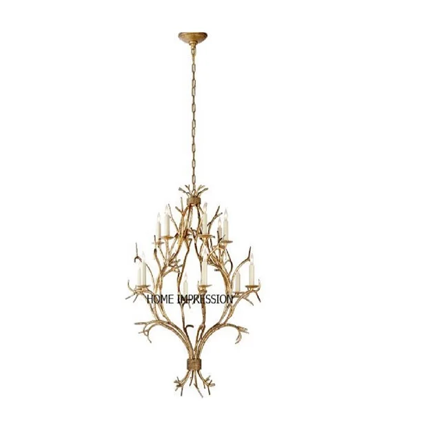 Ring Chandelier for Living Room Pendant Light 18w Led Copper Luminous Acrylic Lamp Decorative Lighting Style Packing Modern Flux