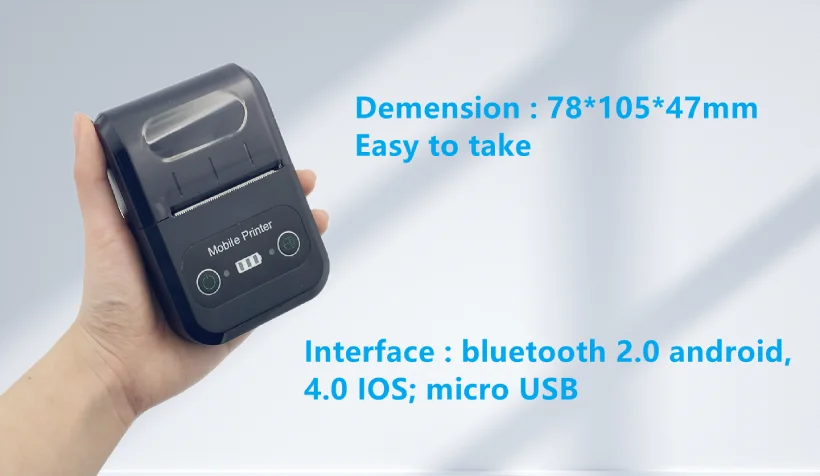 mobile receipt handheld portable printer 2 inch ATP-BP25 pocket mini  printer