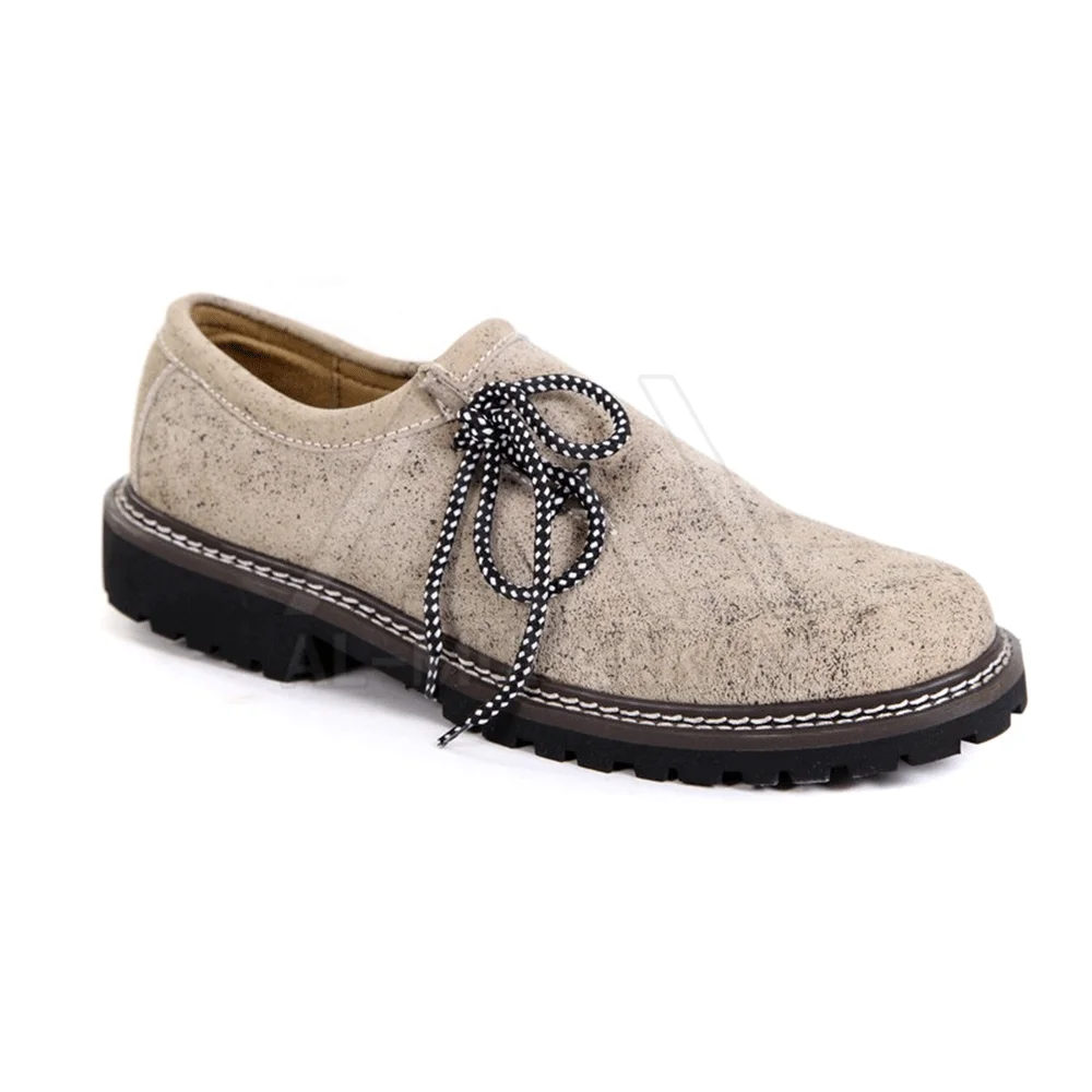 
Dark Brown Leather Bavarian Lederhosen Shoes For Men 
