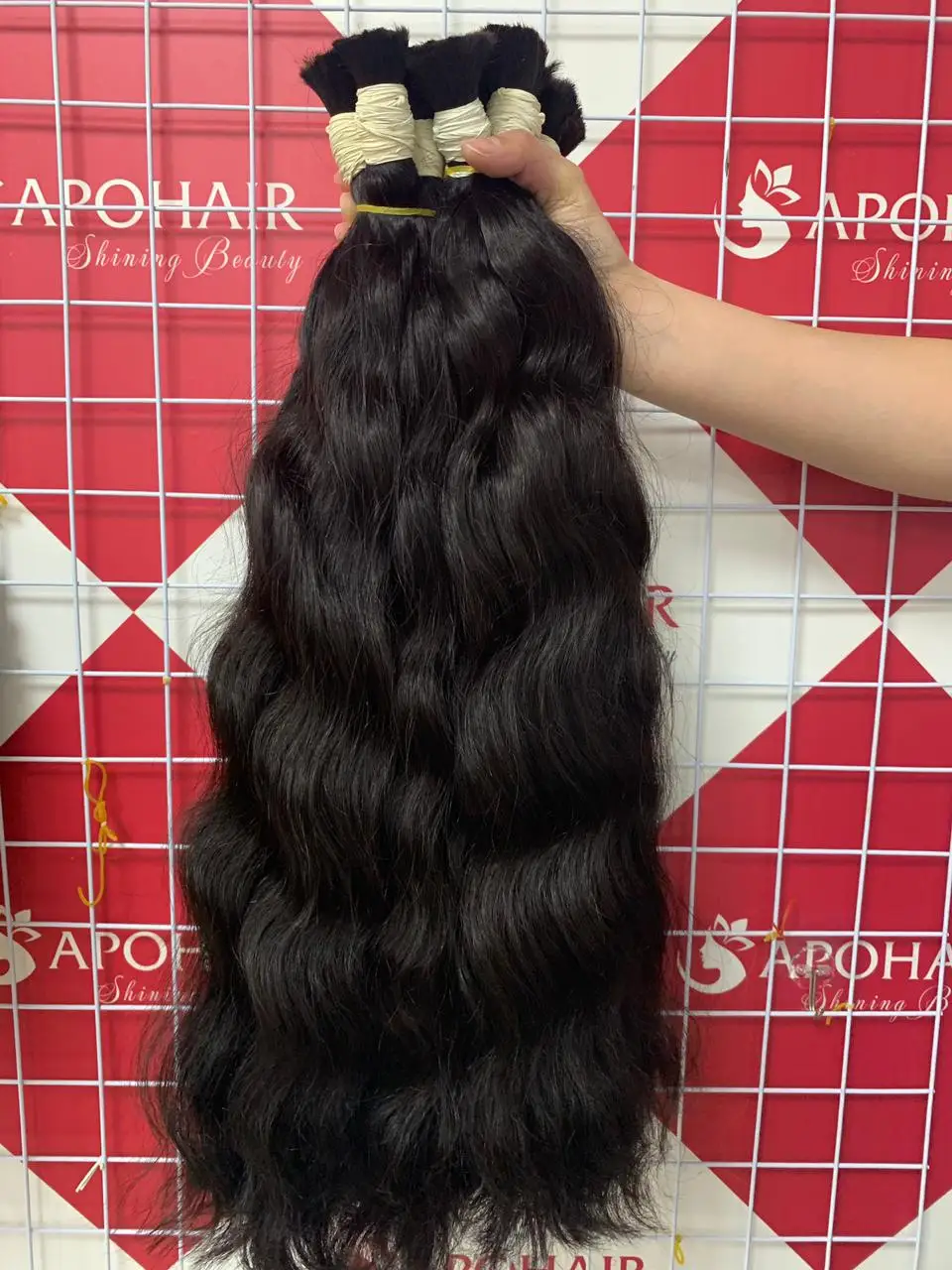 Double Drawn  Vietnamese Natural  Color Bulk  Virgin Natural  Wavy Hair