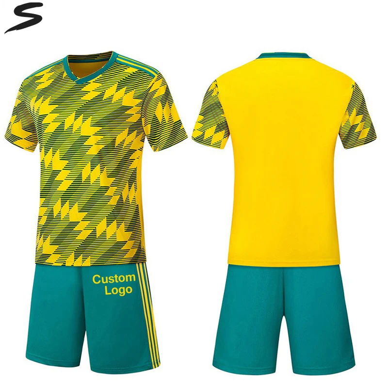 Soccer Uniform Kit Set Custom Sublimation Sports Accept Customized Logo Sportswear for Unisex Half Sleeves