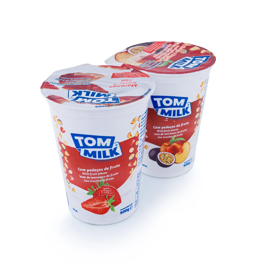 Hot Selling Long Life Portugal TOM MILK Dairy Fruit Pieces Yoghurt