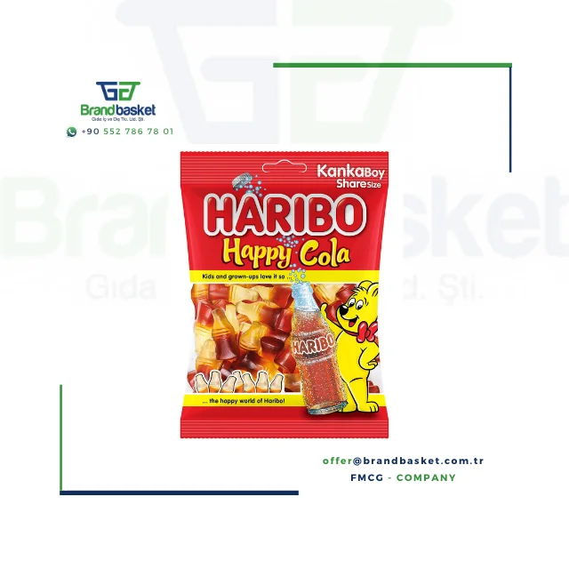 
FOR HARIBO HAPPY COLA 80gr HALAL TURKEY Original Haribo Candy 