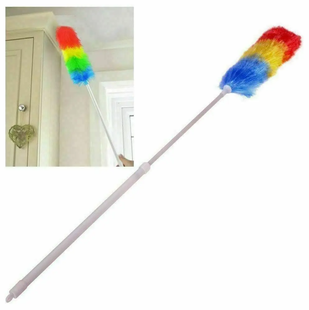 Extendable Anti Static Feather Duster Extending with Grip Handle & Remove Dirt or