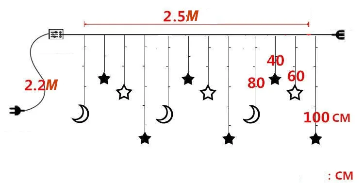 
decorative light for house hanging light led string curtain light 