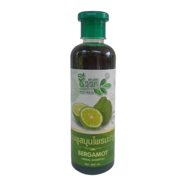 Best Selling 360g Bergamot Extract Herbal Hair Shampoo Strengthen Hair Roots High Quality Made in Thailand