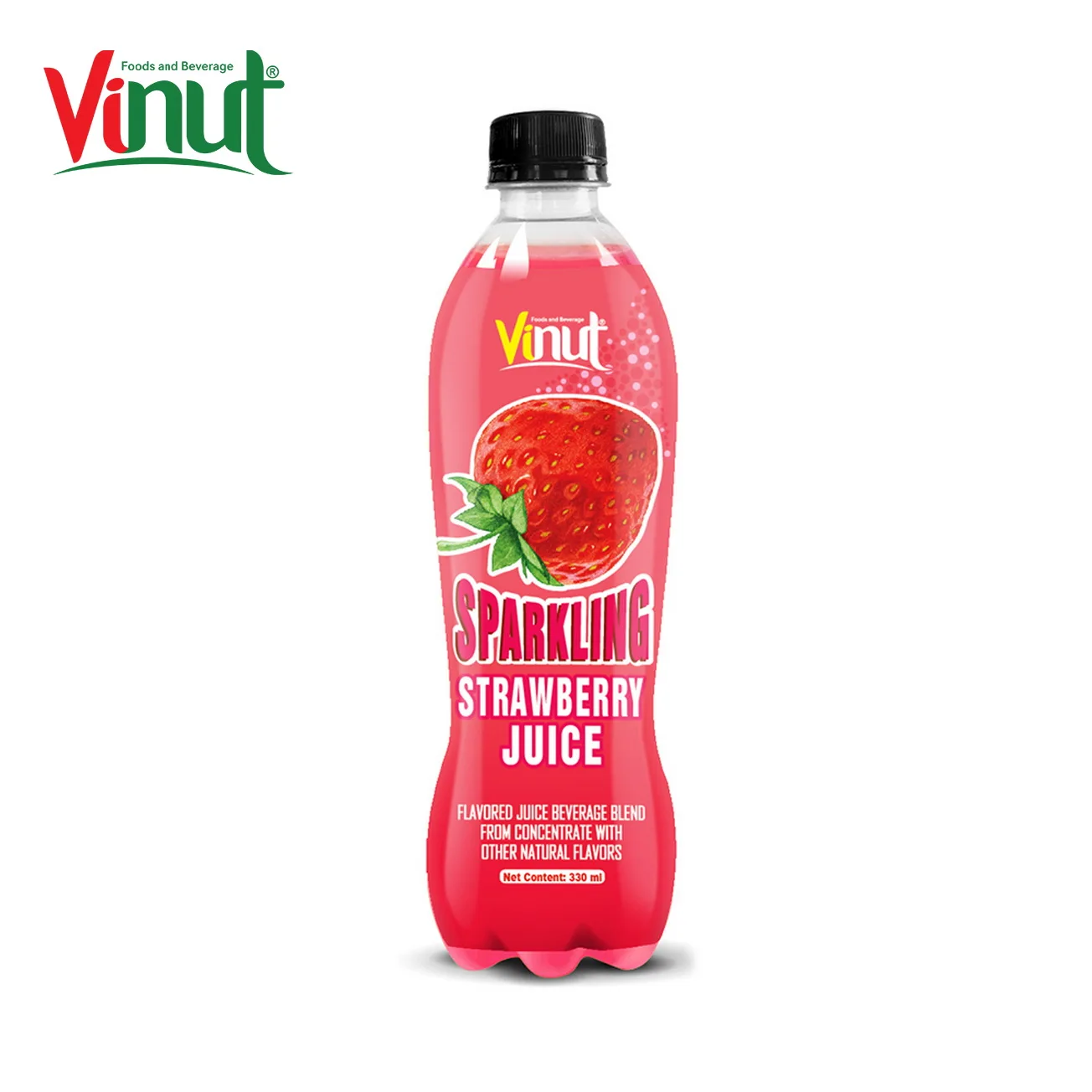 330 мл бутылка VINUT, сверкающий клубничный сок, напиток, Клубничная коробка, клубничный фрукт Oem