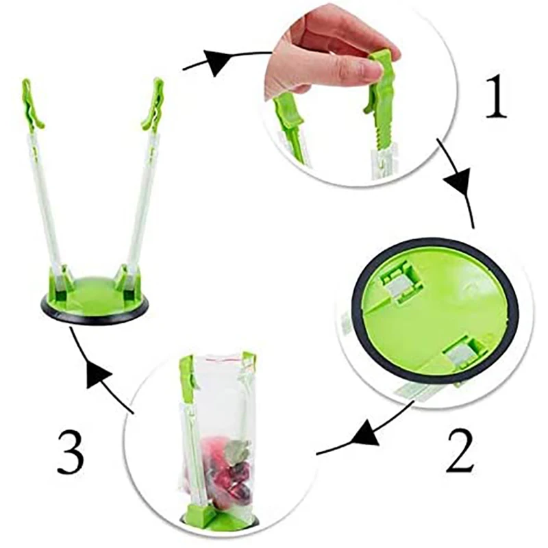 Baggy Rack Sandwich Bag Racks Holder Food Storage Bags Clip for Food Prep Bag Baggy Rack Stand Foldable Plastic Customized Logo
