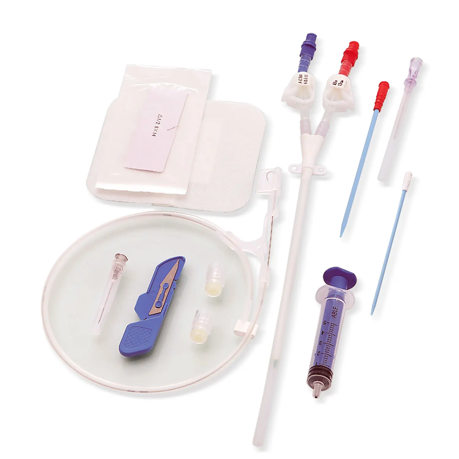 Single/Double/Triple Lumen Hemodialysis Catheter Kit for Hospital Use