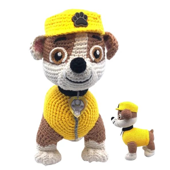 Toy Handmade Crochet Yellow Puppy Low MOQ Customize Design OEM Vietnam Handicraft Amigurumi
