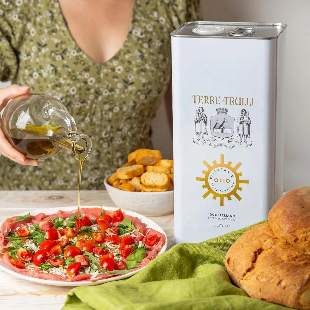 Premium Italian Quality Extra Virgin Olive Oil 1l Can - Mediterranean diet, edible EVO OIL