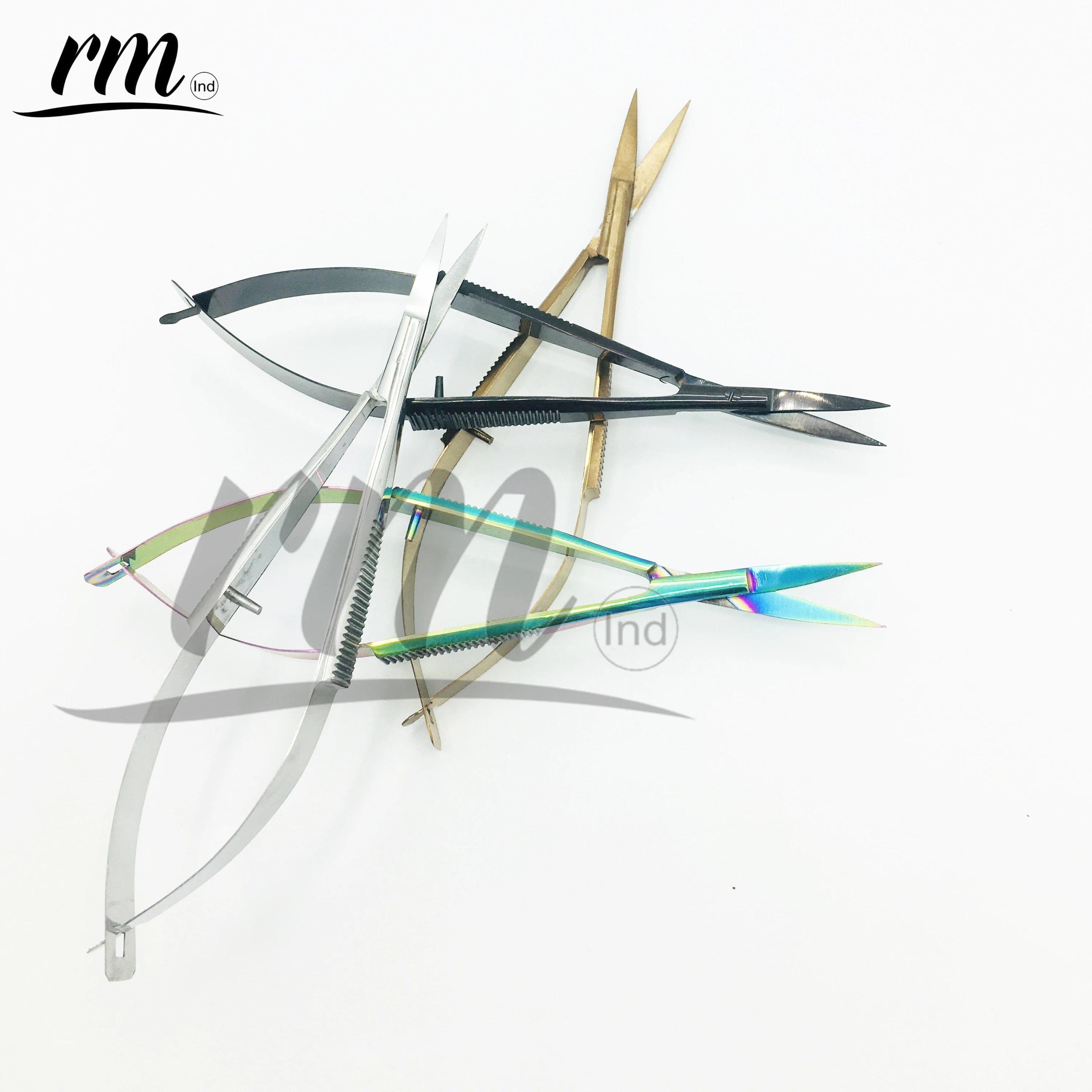 Профессиональные микро-ножницы для бровей глаз 4 5 дюйма прямые Castroviejo вышивка пружинное действие очень острый