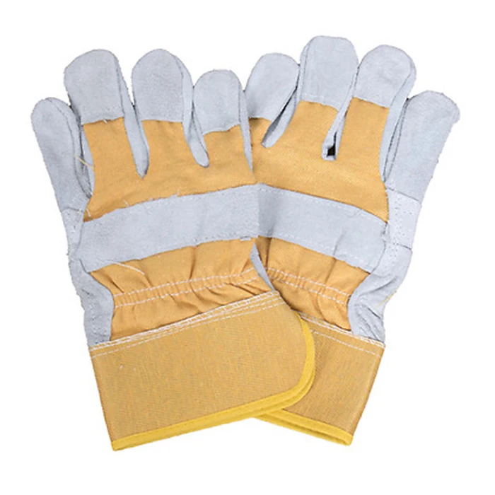 New Design Leather Working Gloves For Online Sale Strip Cotton Work Gloves For Hard Work
