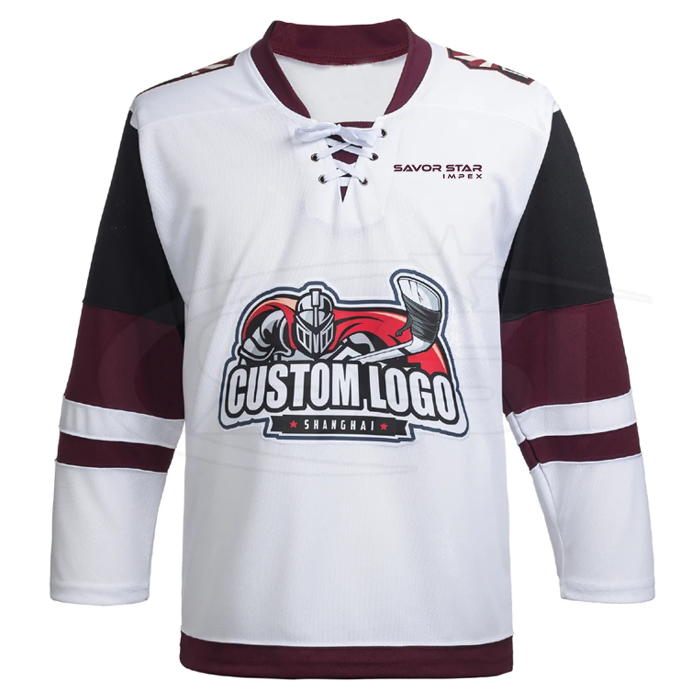 Ice Hockey Shirts Custom Hockey Jersey Golden Sublimation Embroidery Unisex OEM Customized Anti Technics Logo Style Time Knights