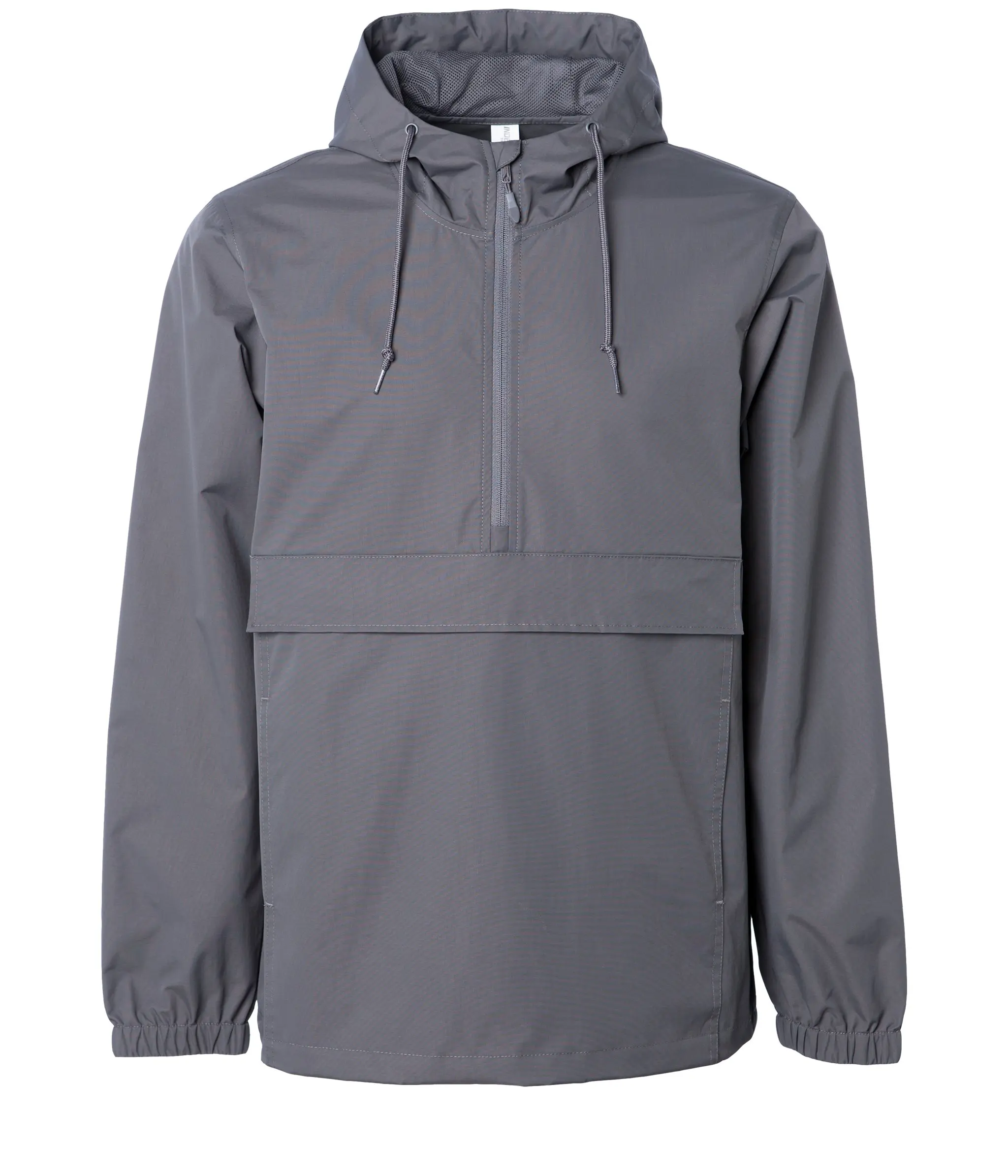 Hooded nylon water resistant windbreaker anorak jacket for foul outdoors weather conditions with print