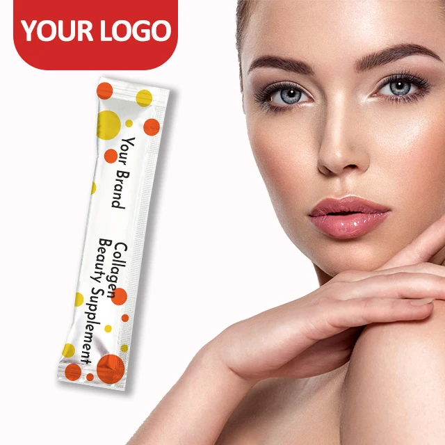 OEM your logo collagen drink powder peptides supplements promote proteins production help structure elastin and fibrillin