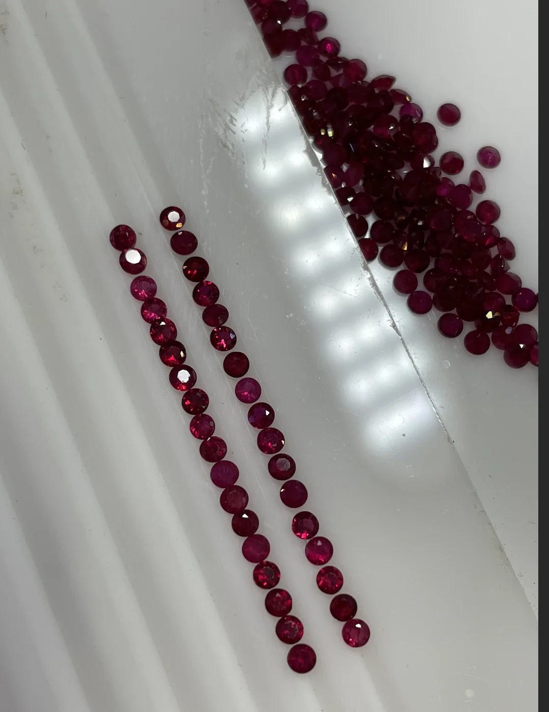 Calibrated 1.50mm To 3.50mm Mozambique Heated Ruby Diamond Cut, Pigeon Blood Color Top Grade Gemstone By Real Gems