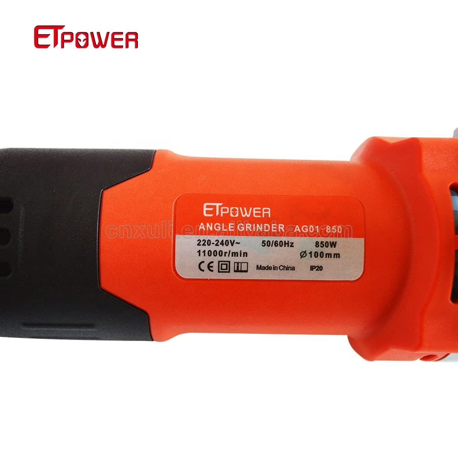 ETpower High Quality Angle Grinder with High Power and Fashion Design 100mm 115mm Grinding Machine