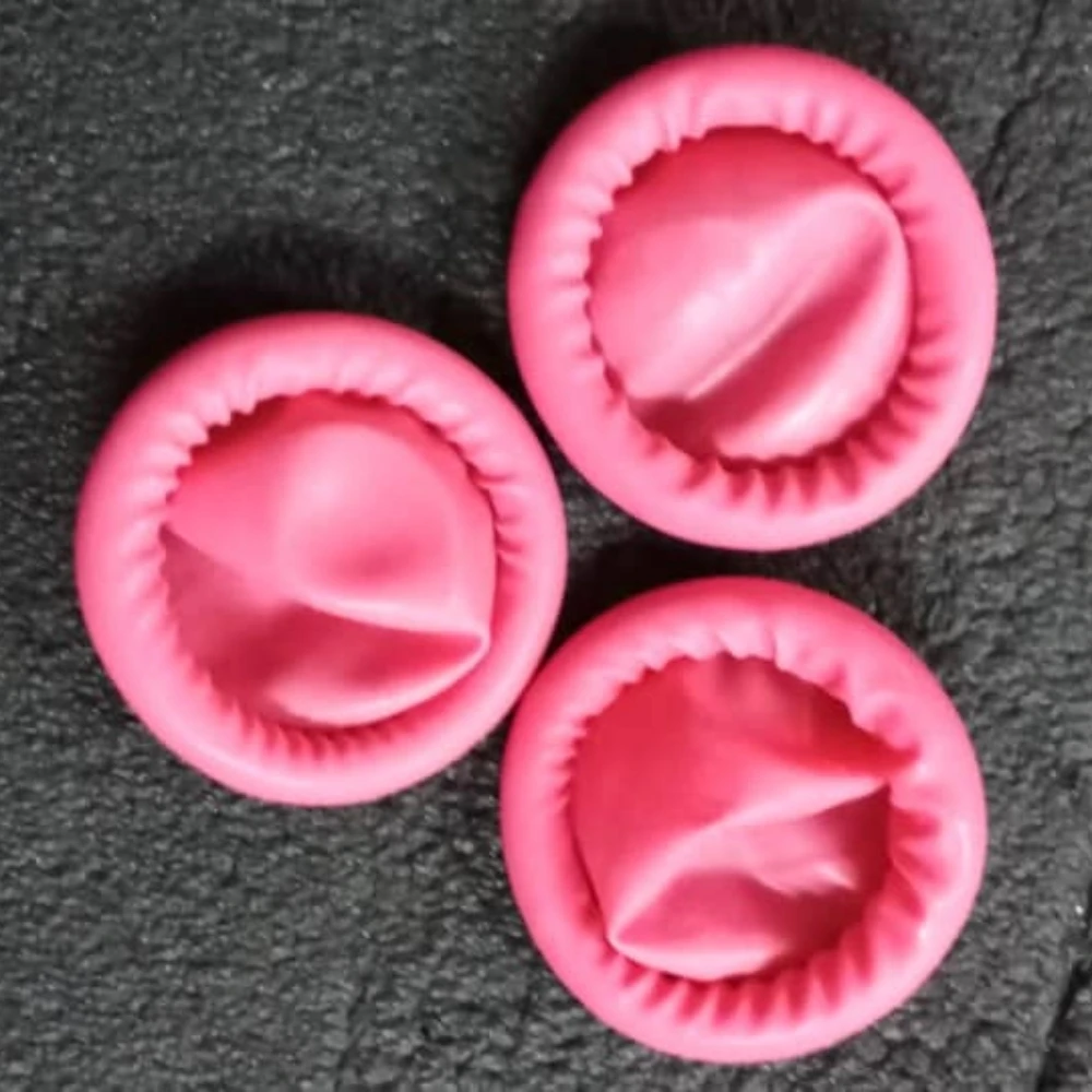 Нитриловые напальчники без пудры одноразовые антистатические размер S M L Розовый Противоскользящий