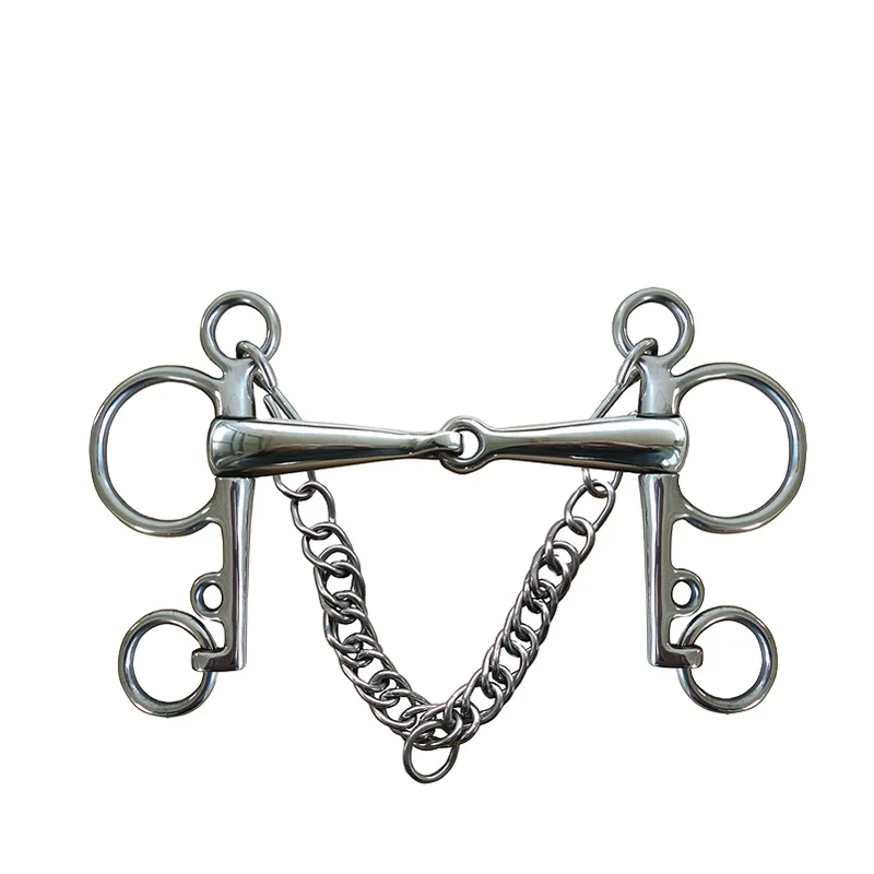 Loose Ring Snaffle Horse Bit Myler Style Curved mouth, Copper Ring Rollers and Copper Inlays | HORSE BITS