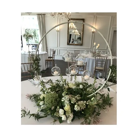 Newest Design Wedding Metal Arch Flower Centerpieces Floral Hoops Centerpieces For Wedding Decoration