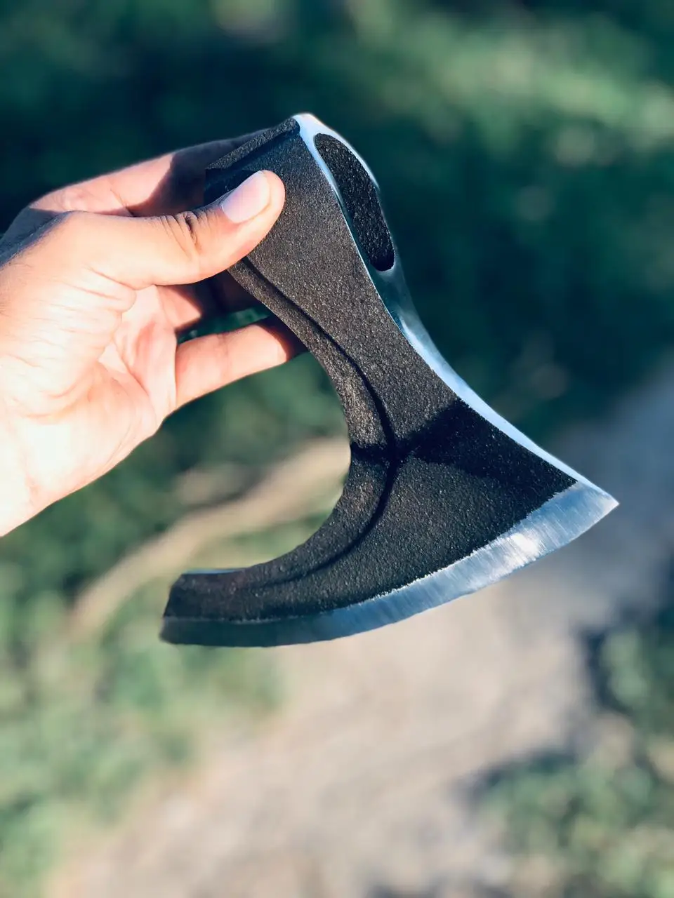 Durable New Axe with Carbon Steel Blade and Wood Handle Forged Hatchet for Camping and Cutting Outdoor Forest Axe