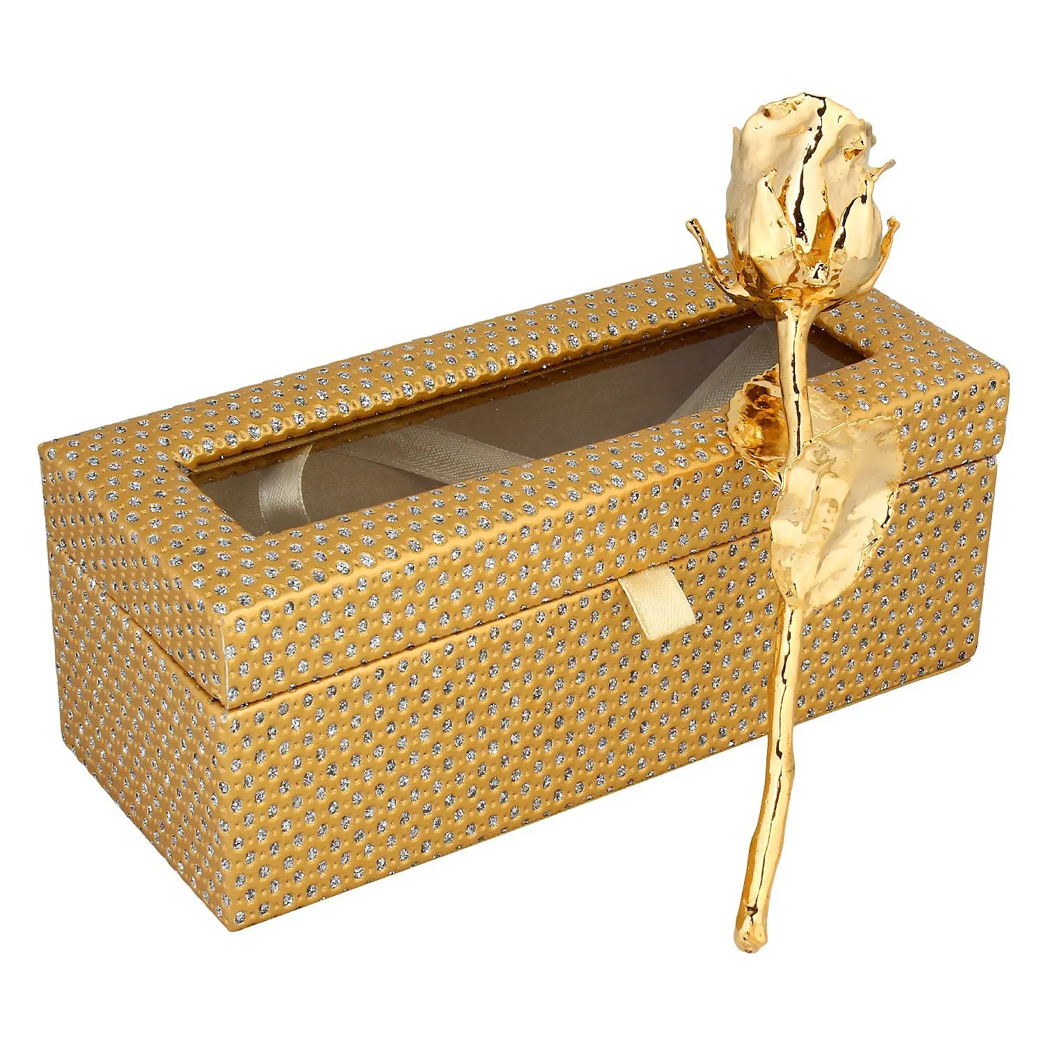 Hot selling Trendy 24K Gold Dipped Real Rose with beautiful Gift Box 6 Inches, Forever Flower,best Romantic Gifts for Women