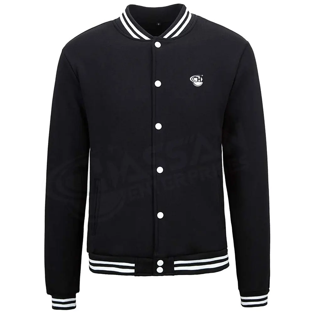 Low MOQ Custom Made High Quality Letter Men Jacket  Stand Collar Breathable Sustainable Men Jacket
