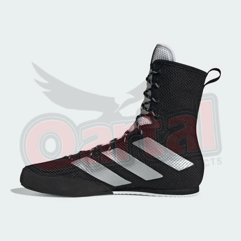 New Style Genuine Leather Combat Black Color Custom Logo Design Boxing Shoes