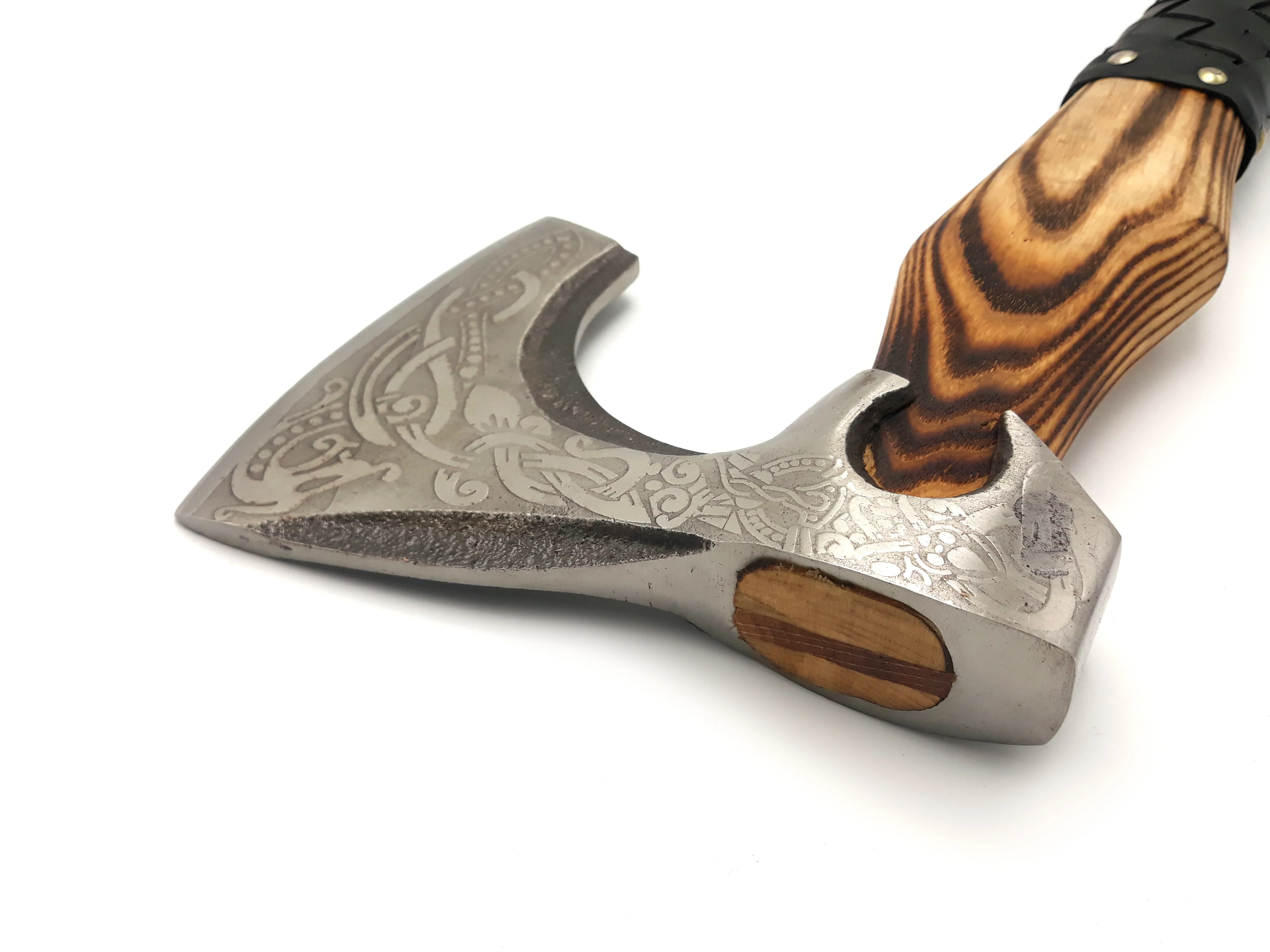 1095 High Carbon Steel Embossed Head Axe