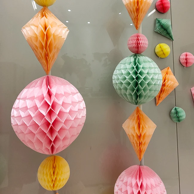 Top sale of paper honeycomb ball for birthday party CE-2P089
