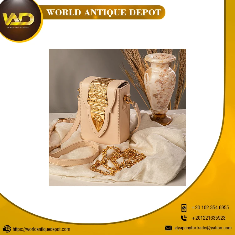 Bianca Ladies Bags Real Leather Dagger Handmade and Handcrafted copper plated with 21 carot of gold