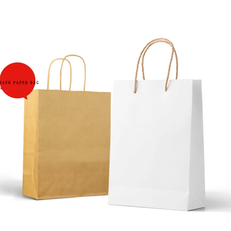 Manufacturer Cost Price Customized Food Grade take away wholesale brown paper food bags with handles