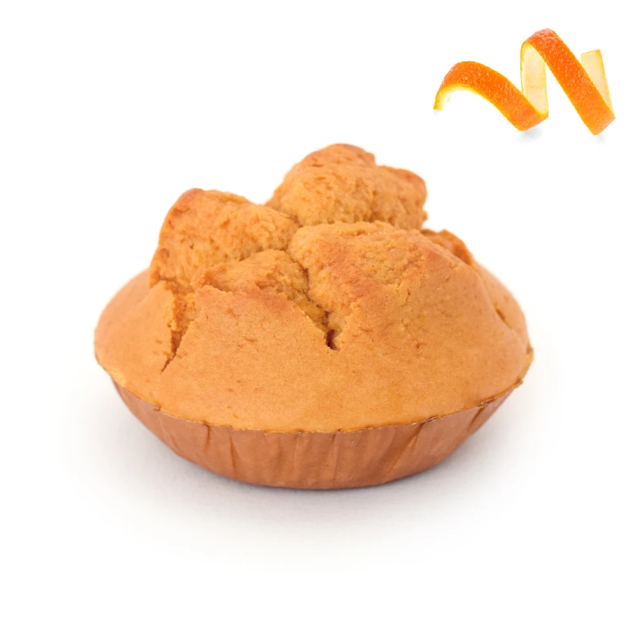 Keto food low carb bakery product high protein cake gluten free pastry orange flavor Muffin