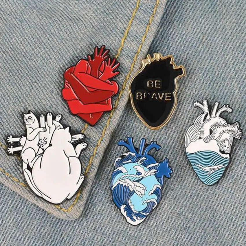 custom metal first-aid kit medical enamel lapel pin