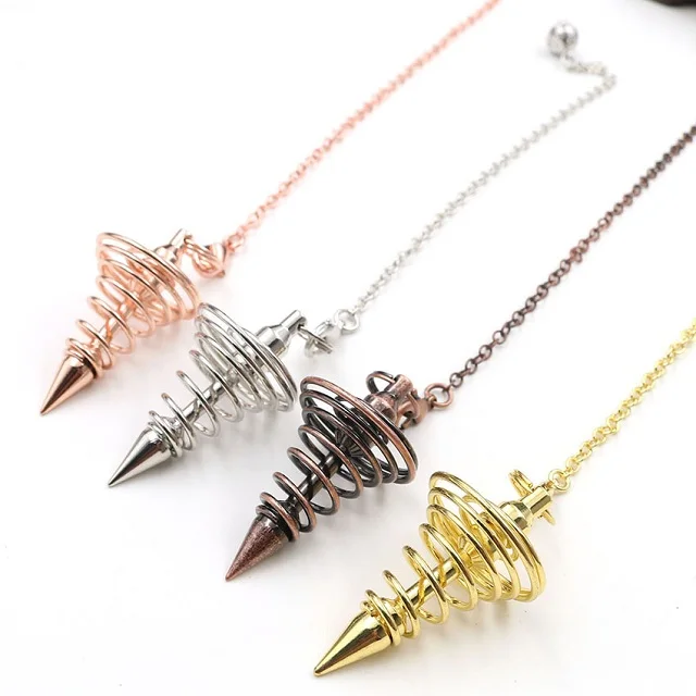 Beautiful Spiral Brass Or Metal Pendulum Wholesale Pendulum For Dowsing Healing Reiki For Sale