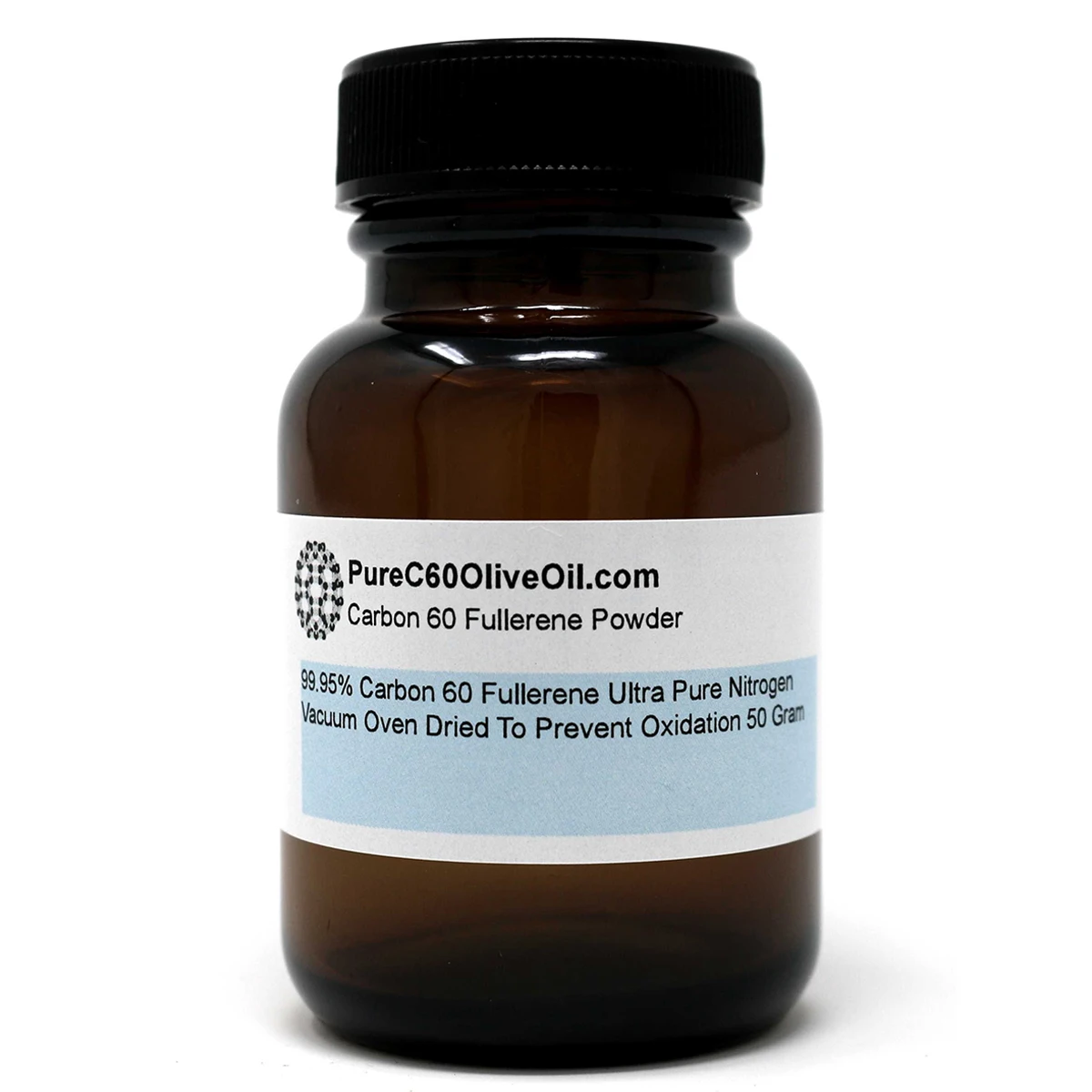 
Бесплатный антивозрастной срок службы C60 порошок-99.95% углерод 60 фуллериновый порошок 50 г без растворителей 