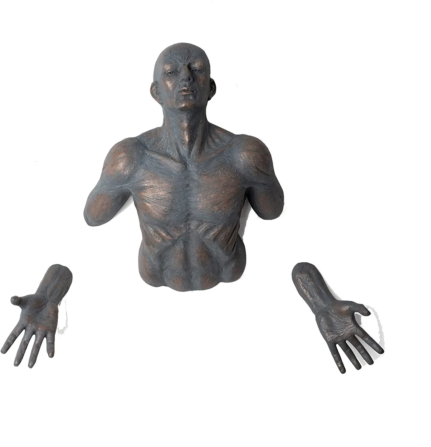 Through Wall Figure Sculpture Resin,Pendant Statue Living Room Decor