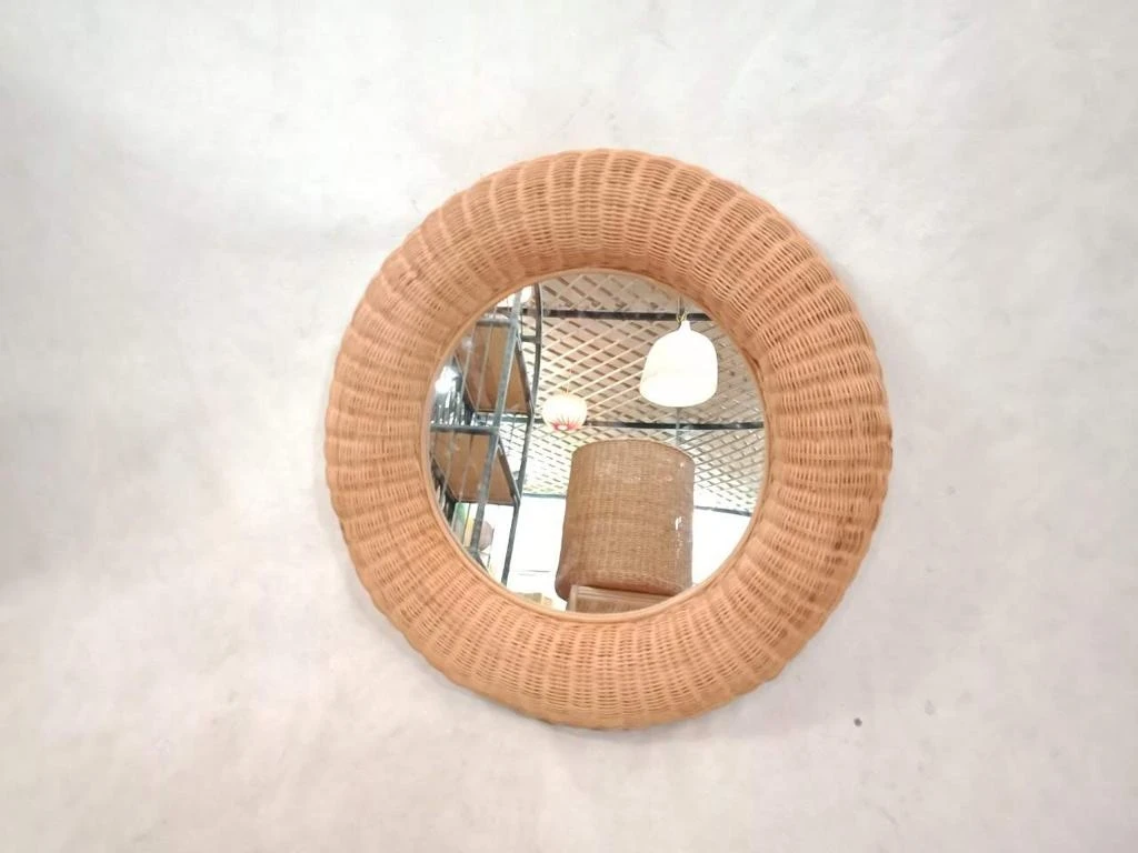 Coretta Rattan Leaner Mirror Natural and Black Mirror from Vietnam Decorative Flowers & Wreaths,preserved Flowers & Plants Daily