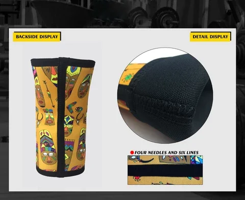 Сублимированный бандаж на колено для тяжелой атлетики, неопреновый фитнес-наколенник 7 мм, защитный наколенник, компрессионный наколенник Powerlifting