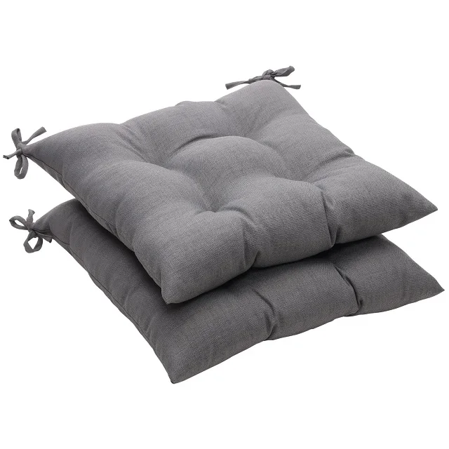 Square shaped grey color cotton chair pad cushion