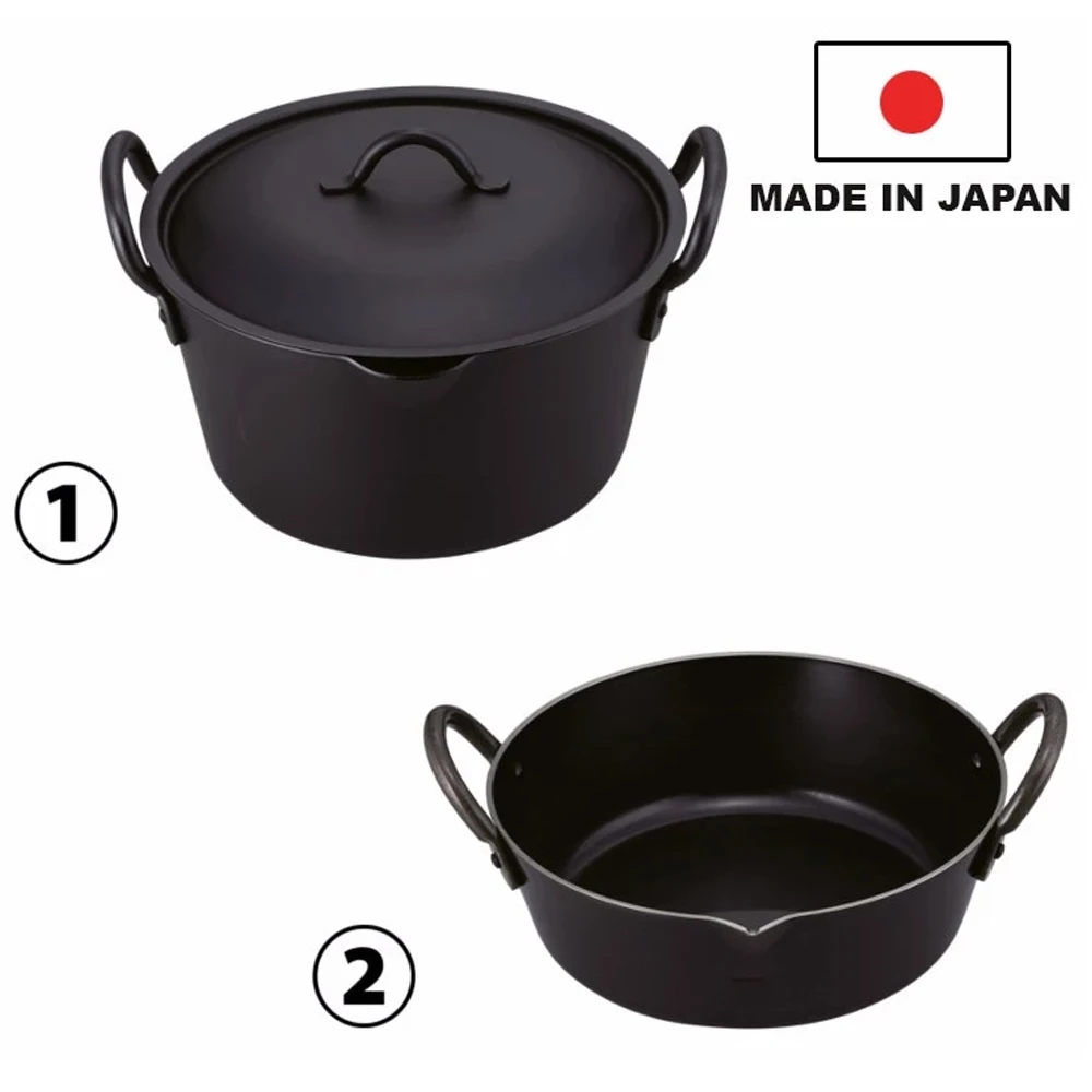 High-end and easy to clean non-stick frying pan with solid cast iron made in Japan