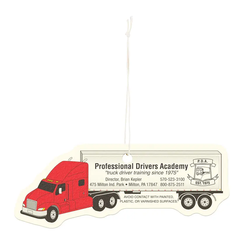 Изготовленный На Заказ подвесной бумажный автомобильный освежитель воздуха в форме грузовика