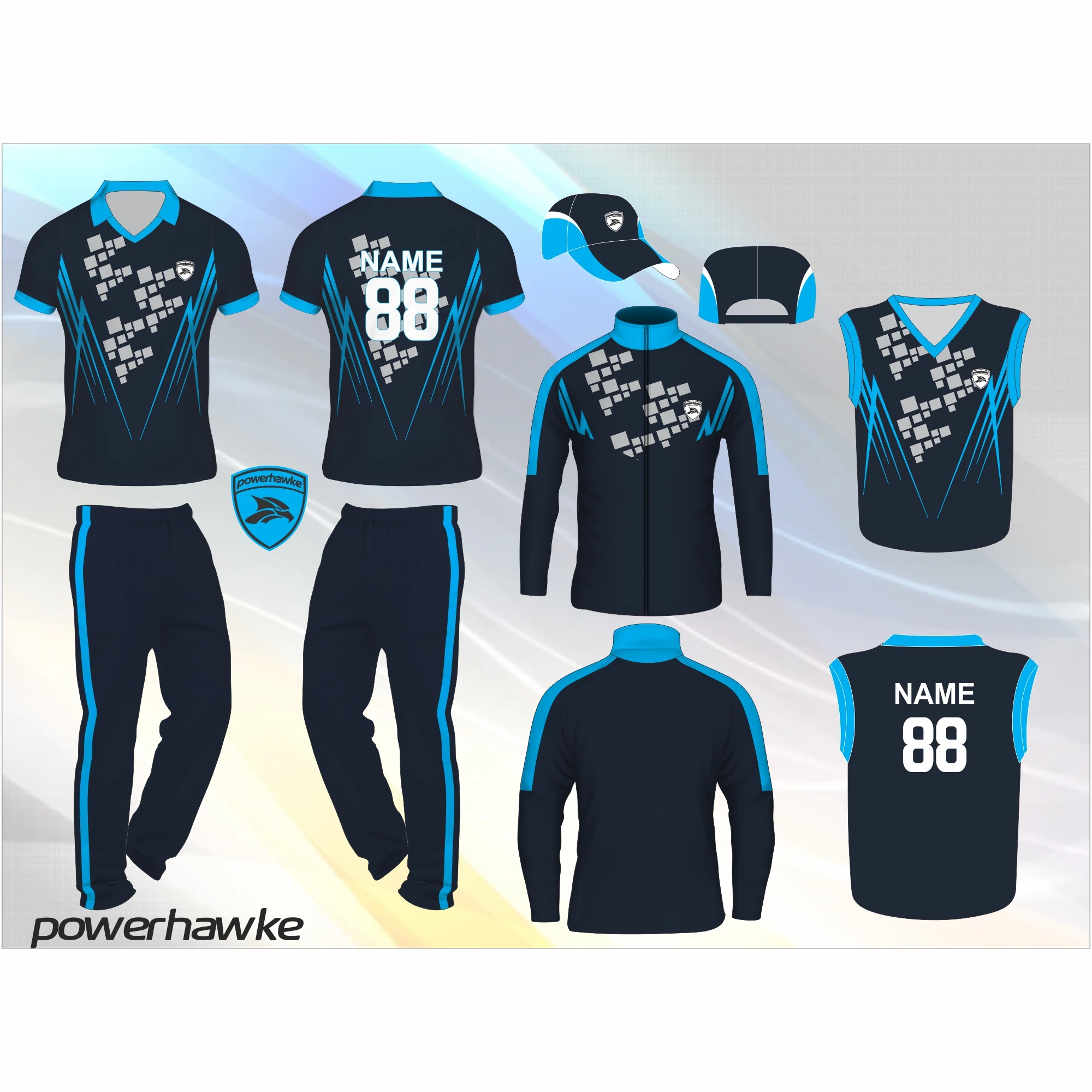 Custom sports t shirt designs cricket jersey uniform