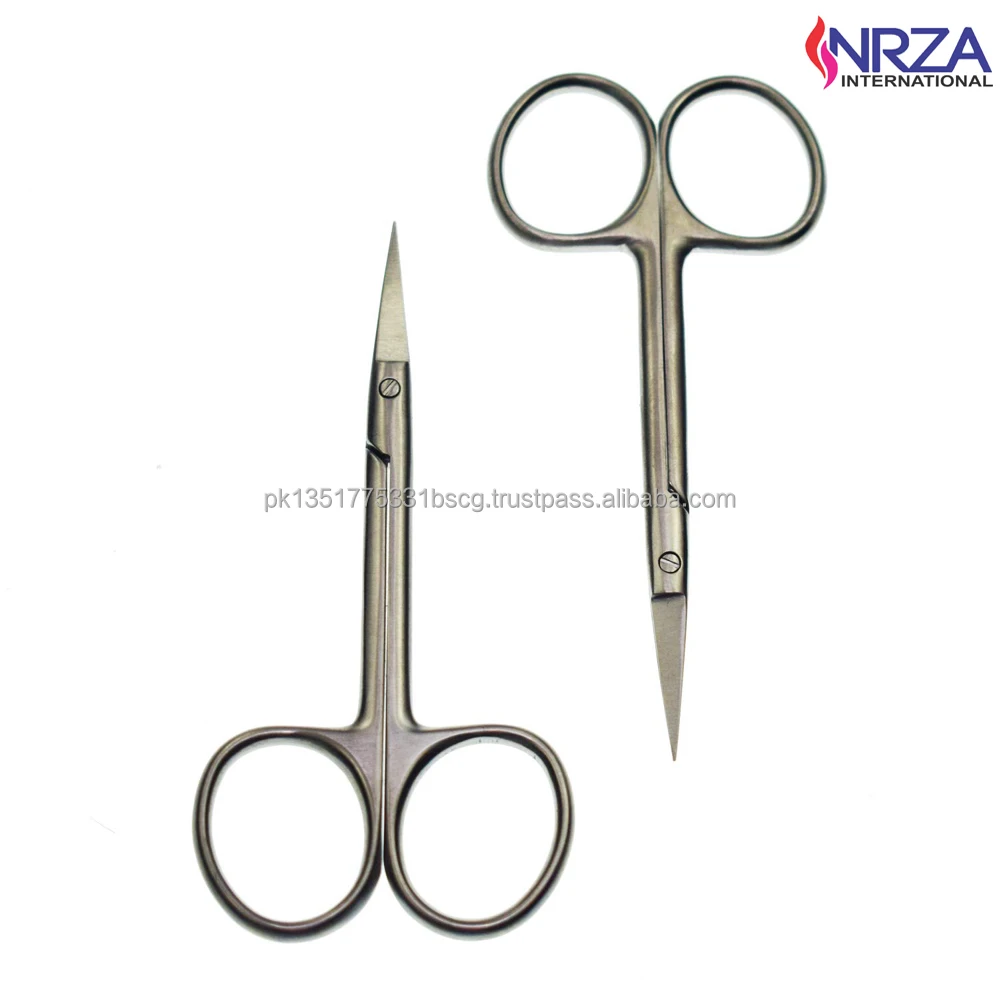 Ceramic Handled Nail Scissors with Stainless Steel Blade Manicure Tool Custom Logo Cuticle Scissor Sharp Straight Curved Blades