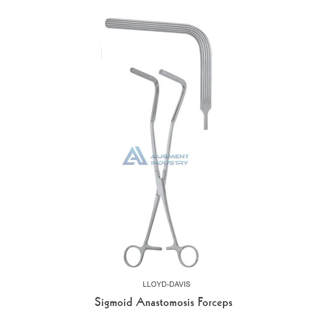Щипцы для анастомоза LLOYD DAVIS Sigmoid 315 мм, зажим для анастомоза из нержавеющей стали, хирургические инструменты