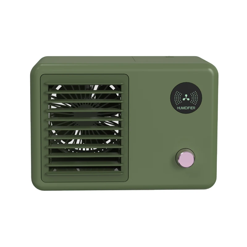 Easy retro pedestal mini small portable desk cold electric air water mist charging cooling portable stand table fans for office